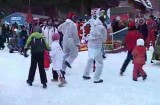 Trăsniţii au făcut senzaţie pe pârtie în Poiana Braşov